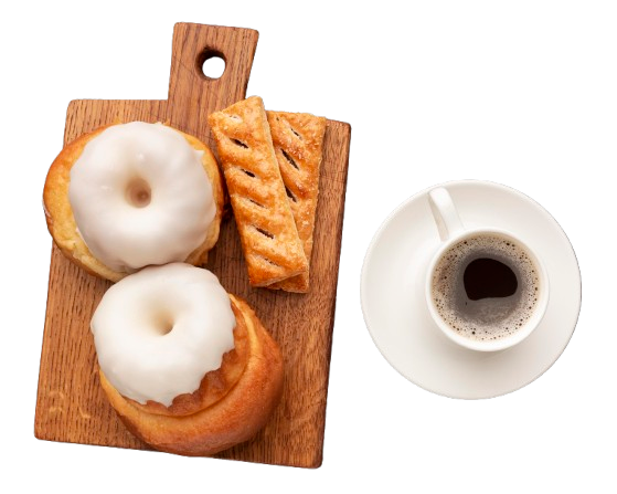 homemade pastry coffee top view removebg preview